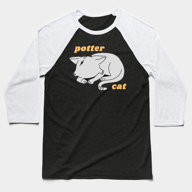 potter cat Baseball T-Shirt by artby-shikha